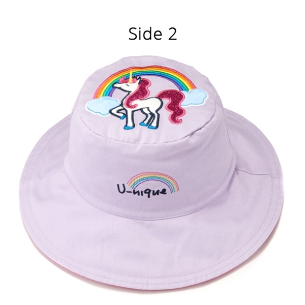 FlapJackKids Αντηλιακό Καπέλο Διπλής Όψης UPF 50+ Πρισκίπισσα/Μονόκερος
