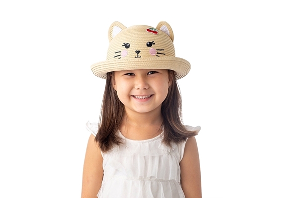 FlapJackKids Ψάθινο Καπέλο UPF 50+ Cat