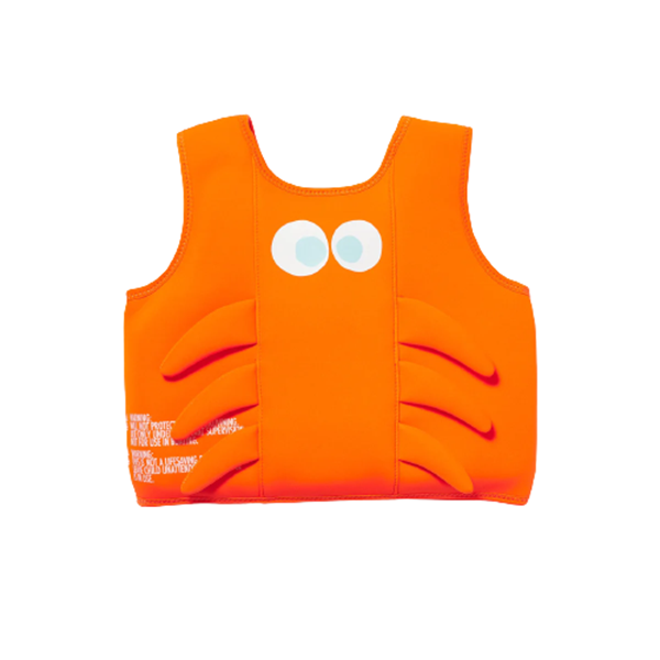 SunnyLife Γιλέκο Κολύμβησης 2-3 ετών Sonny the Sea Creature Neon Orange