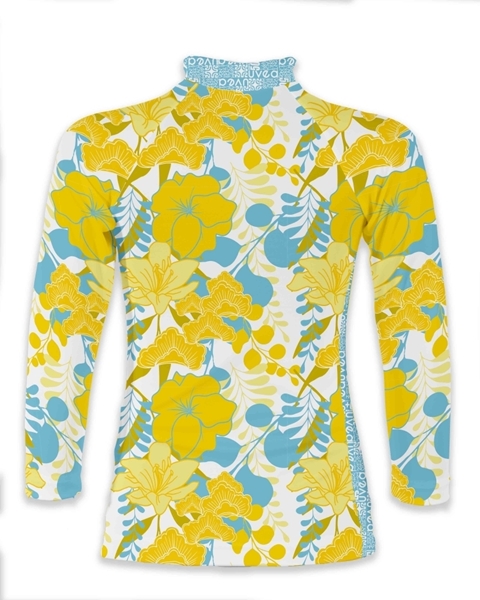 Uvea Μπλούζα Μακρυμάνικη με UV50+ Προστασία, Aloha Yellow 