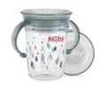 Nuby Κύπελλο Twin Handle 360° Wonder Cup Grey Drops 240ml