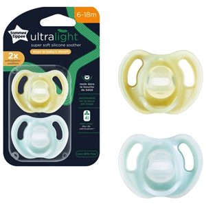 Tommee Tippee Πιπίλα Σιλικόνης Ultra Light 6-18m (2τμχ)