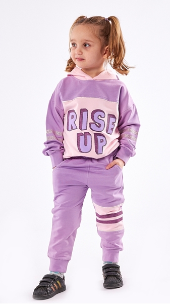 Εβίτα Fashion Παιδικό Σετ Φόρμας Rise Up, Λιλά