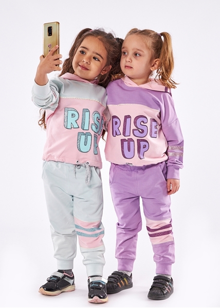 Εβίτα Fashion Παιδικό Σετ Φόρμας Rise Up, Λιλά