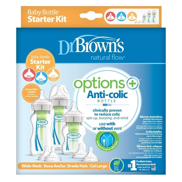 Dr. Brown's Natural Flow® Options+™ Πλαστικό Μπιμπερό Με Φαρδύ Λαιμό Promo Pack Medium