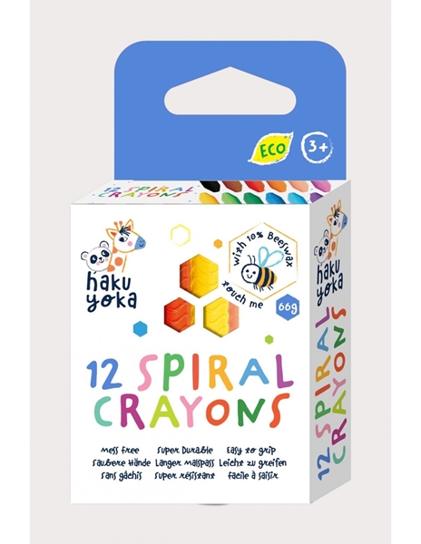 Haku Yoka Spiral Crayons -12 Colours 