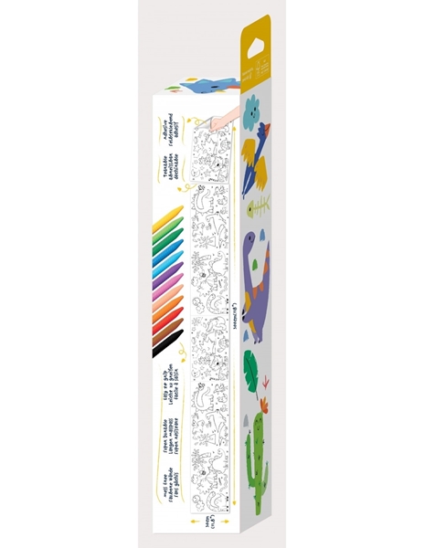 Haku Yoka Coloring Roll Kit Dino World