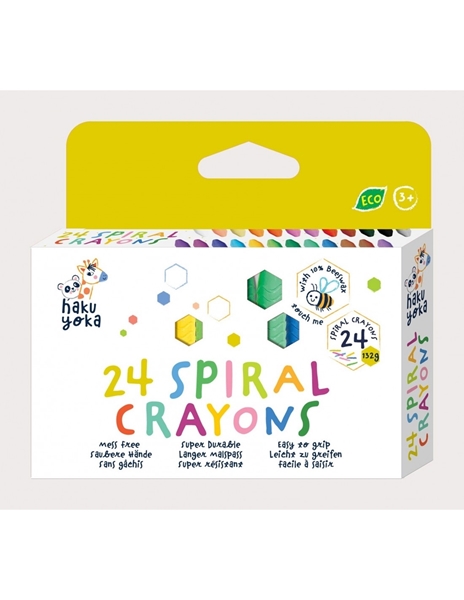 Haku Yoka Spiral Crayons - 24 Colours 