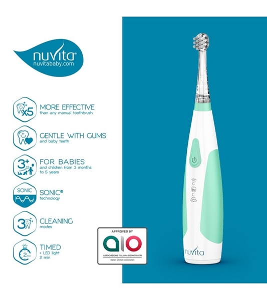 Nuvita Ηλεκτρική Οδοντόβουρτσα για Βρέφη και Παιδιά Sonik Clean & Care