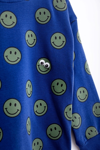 Funky Παιδική Φούτερ Μπλούζα Για Αγόρια Smile, Μπλέ 