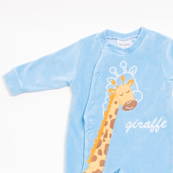 Trax Φορμάκι Βελουτέ Για Νεογέννητο Giraffe, Σιέλ 