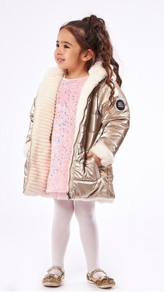 Εβίτα Fashion Παιδικό Μπουφάν , Χρυσό