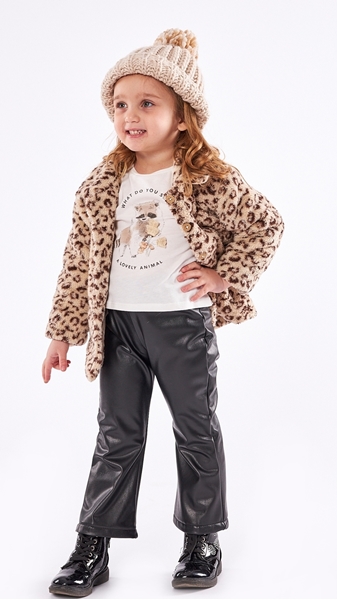 Εβίτα Fashion Παιδικό Σετ 3Τμχ Παντελόνι Δερματίνη Με Ζακέτα, Animal