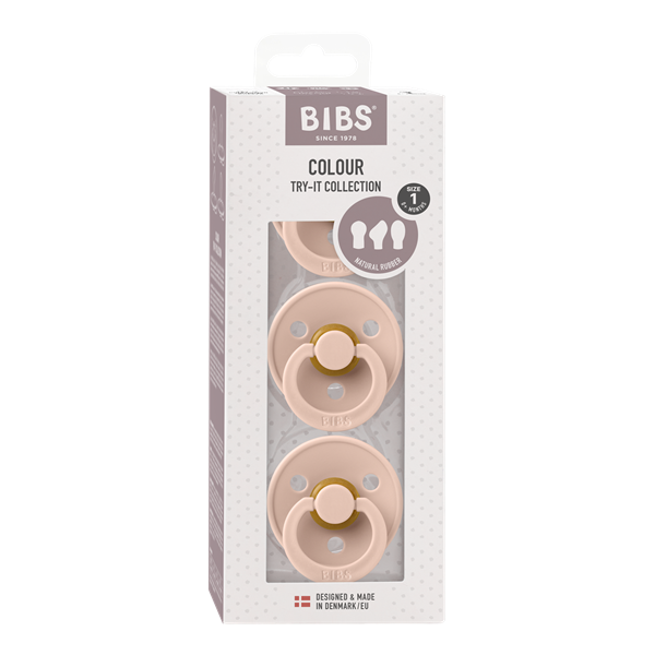 Bibs Πιπίλα Try It Collection 3τμχ Blush 0-6m