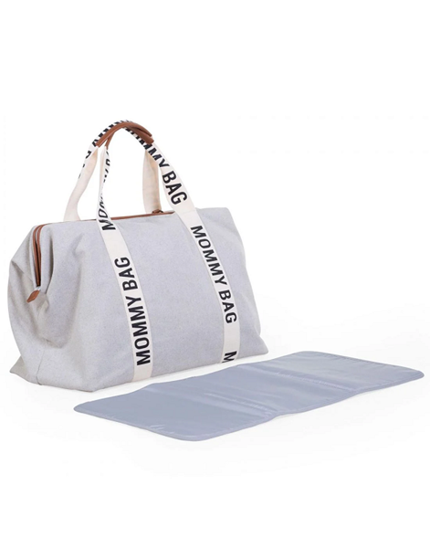 Childhome Τσάντα Αλλαγής Mommy Bag Bag Sinature Canvas Off White