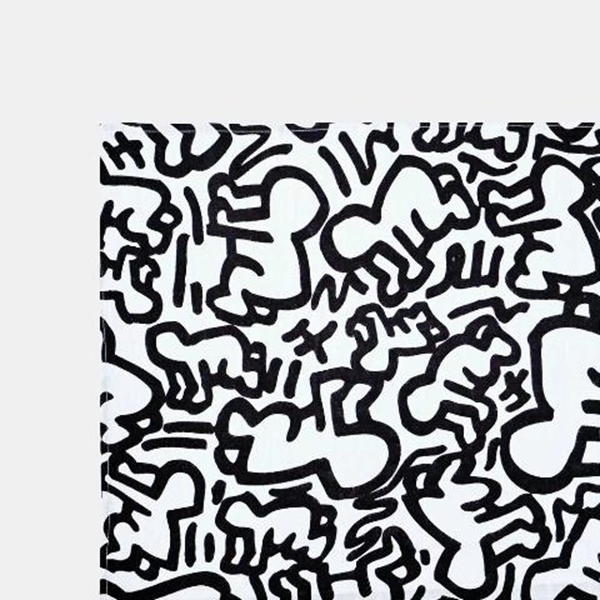 Etta Loves Μουσελίνα 120x120cm Keith Haring Baby