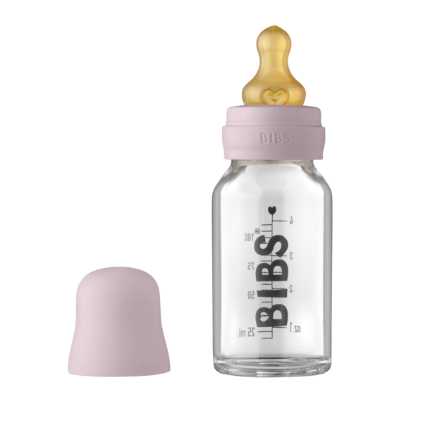 Bibs Ολοκληρωμένο Σετ Γυάλινο Μπιμπερό Latex Dusty Lilac 110ml 