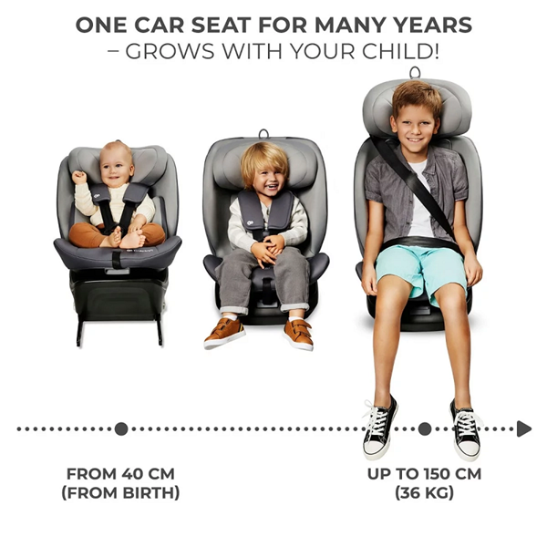 Kinderkraft Κάθισμα Αυτοκινήτου i-Grow i-size 0-36kg Black