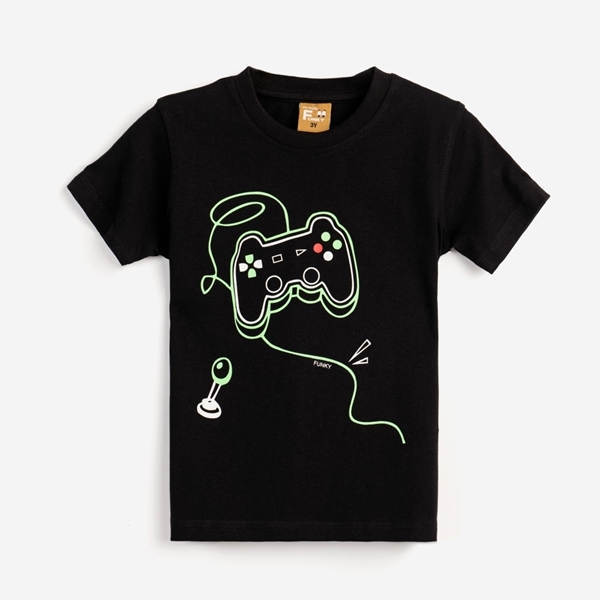 Funky Παιδική Μπλούζα Για Αγόρι Game, Μαύρο 