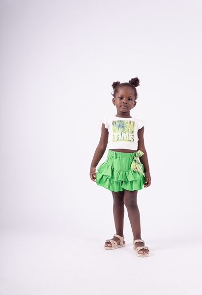 Εβίτα Fashion Παιδικό Σετ Σόρτς Με Βολάν, Πράσινο 