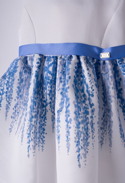 Εβίτα Fashion Παιδικό Φόρεμα Με Τσαντάκι, Λευκό Ρουά