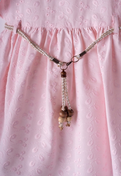 Εβίτα Fashion Παιδικό Φόρεμα Κιπούρ Με Βολάν Στο Μανίκι, Ροζ 