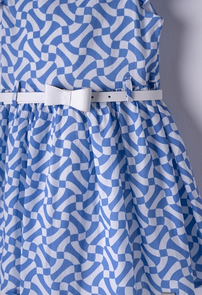 Εβίτα Fashion Παιδικό Φόρεμα Με Φιογκάκι, Λευκό Ρουά 