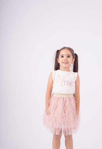 Εβίτα Fashion Παιδικό Σετ Φούστα Με Τούλι, Ροζ 