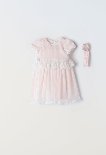 Εβίτα Fashion Bebe Φόρεμα Με Δαντέλα, Ροζ