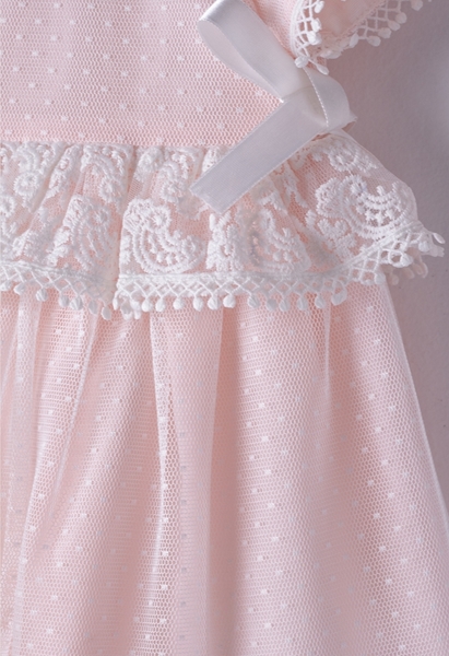 Εβίτα Fashion Bebe Φόρεμα Με Δαντέλα, Ροζ