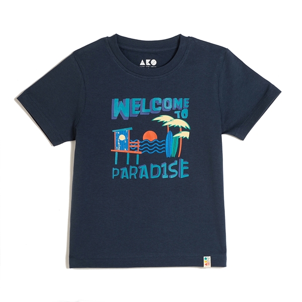 AKO Παιδική Μπλούζα Welcome To Paradise, Μπλέ