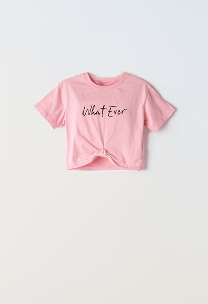 Εβίτα Fashion Μπλούζα Κοντή, Ροζ 
