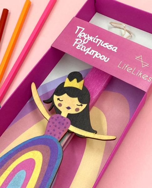 LifeLikes Λαμπάδα Πριγκίπισσα Rainbow σε Κουτί, Ροζ