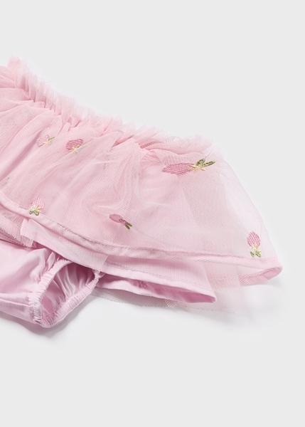 Mayoral Bebe Μπλούζα Φούστα με Κάλυμμα για Πάνα, Ροζ