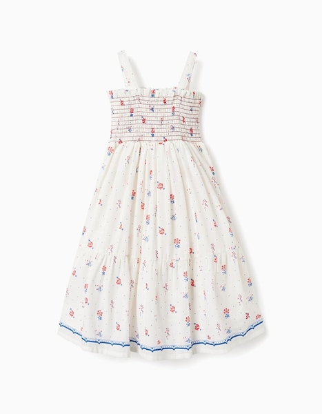 Zippy Φόρεμα Ποπλίνα Λουλούδια, Λευκό 