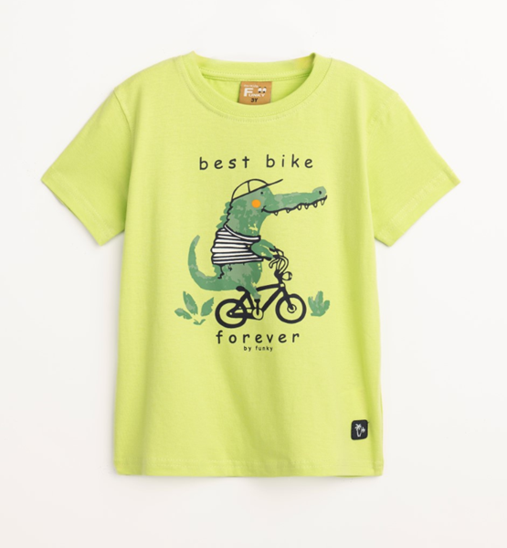 Funky Παιδική Μπλούζα Besat Bike Forever, Λάιμ 