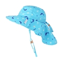 FlapJackKids Αντηλιακό Καπέλο με Λαιμό UPF 50+ Blue Whale/Octopus