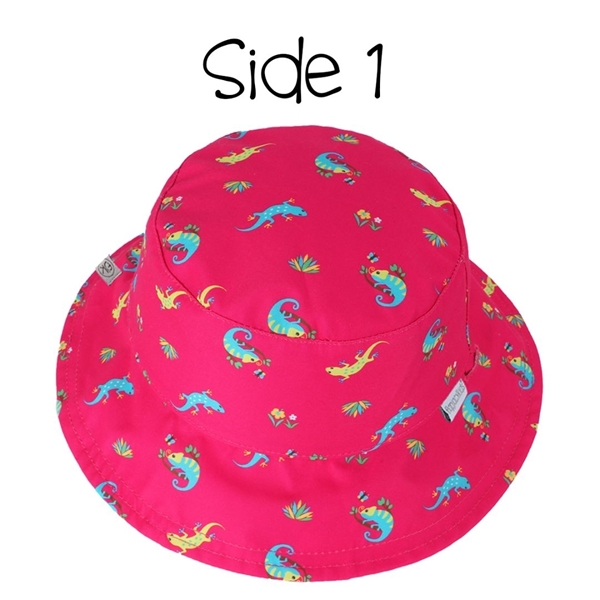 FlapJackKids Αντηλιακό Καπέλο Διπλής Όψης UPF 50+ Chameleon/Tropical 
