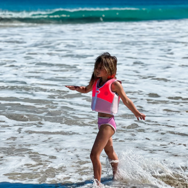 SunnyLife Γιλέκο Κολύμβησης 4-6 ετών Melody The Mermaid Neon Strawberry