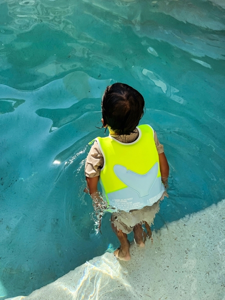 SunnyLife Γιλέκο Κολύμβησης 4-6 ετών Salty The Sharkaqua Neon Yellow