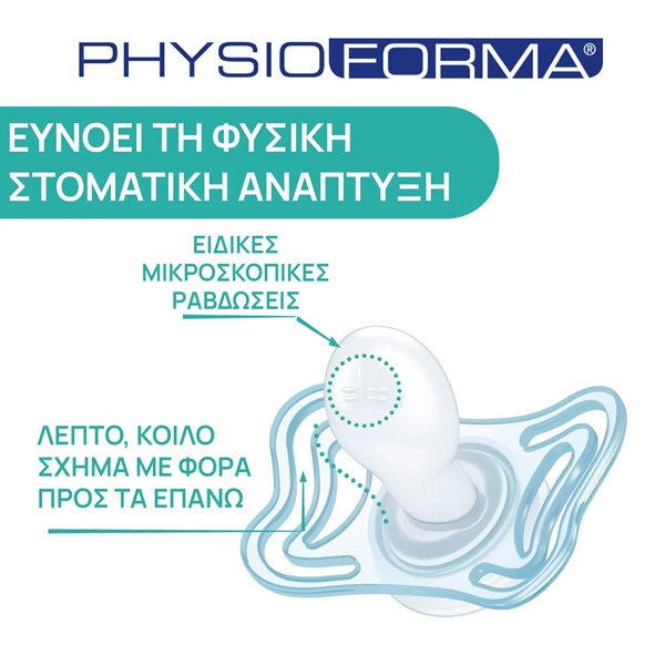 Chicco Πιπίλα Physio Forma Light Σιελ 2-6m 2τμχ 