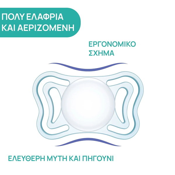 Chicco Πιπίλα Physio Forma Light ΓΙΑ ΤΗΝ ΝΥΧΤΑ 2-6m 2τμχ