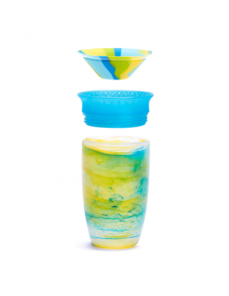 Munchkin Παιδικό Κύπελλο Miracle Sippy Tropical Swirl 12m+ Blue/Yellow 296ml 