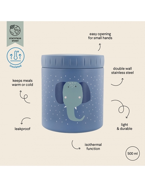 Trixie Θερμός Φαγητού Lunch Pot Mrs. Elephant 500ml