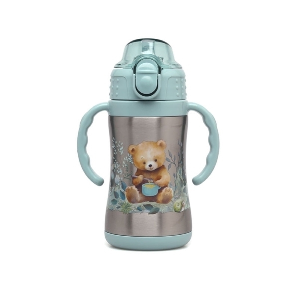 Kiokids Παγούρι Θερμός με Λαβές Little Bear 280ml. +6 Μ