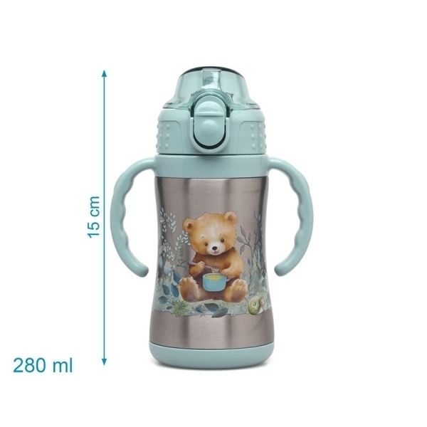 Kiokids Παγούρι Θερμός με Λαβές Little Bear 280ml. +6 Μ