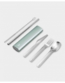 Chillys Σετ Κουτάλι, Πιρούνι, Μαχαίρι, Καλαμακι Cutlery Set Lichen Green