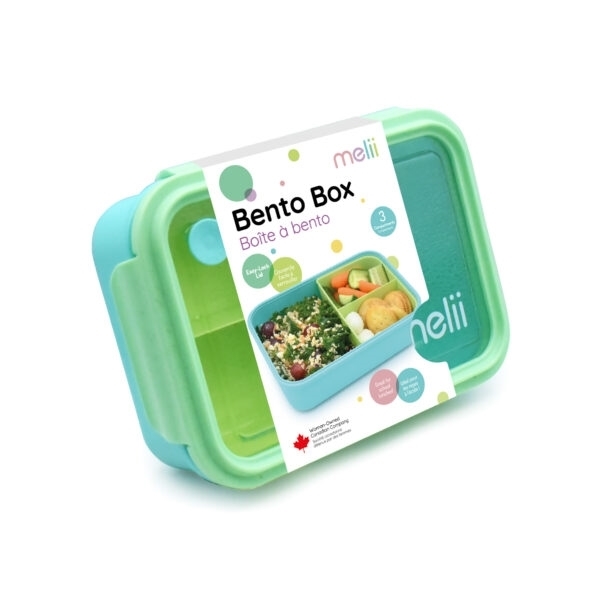 Melii Δοχεία για Σνακ 3 Θέσεων Bento 1250ml Μπλε