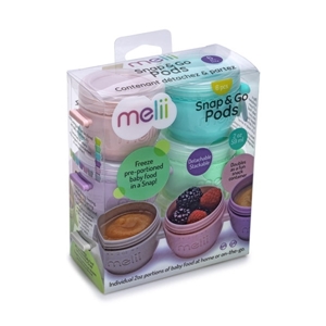 Melii Δοχεία για Σνακ Snap & Go Pods 6τμχ 59ml Multicolour