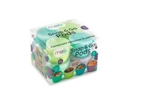 Melii Δοχεία για Σνακ Snap & Go Pods 4τμχ 177ml Multicolour 